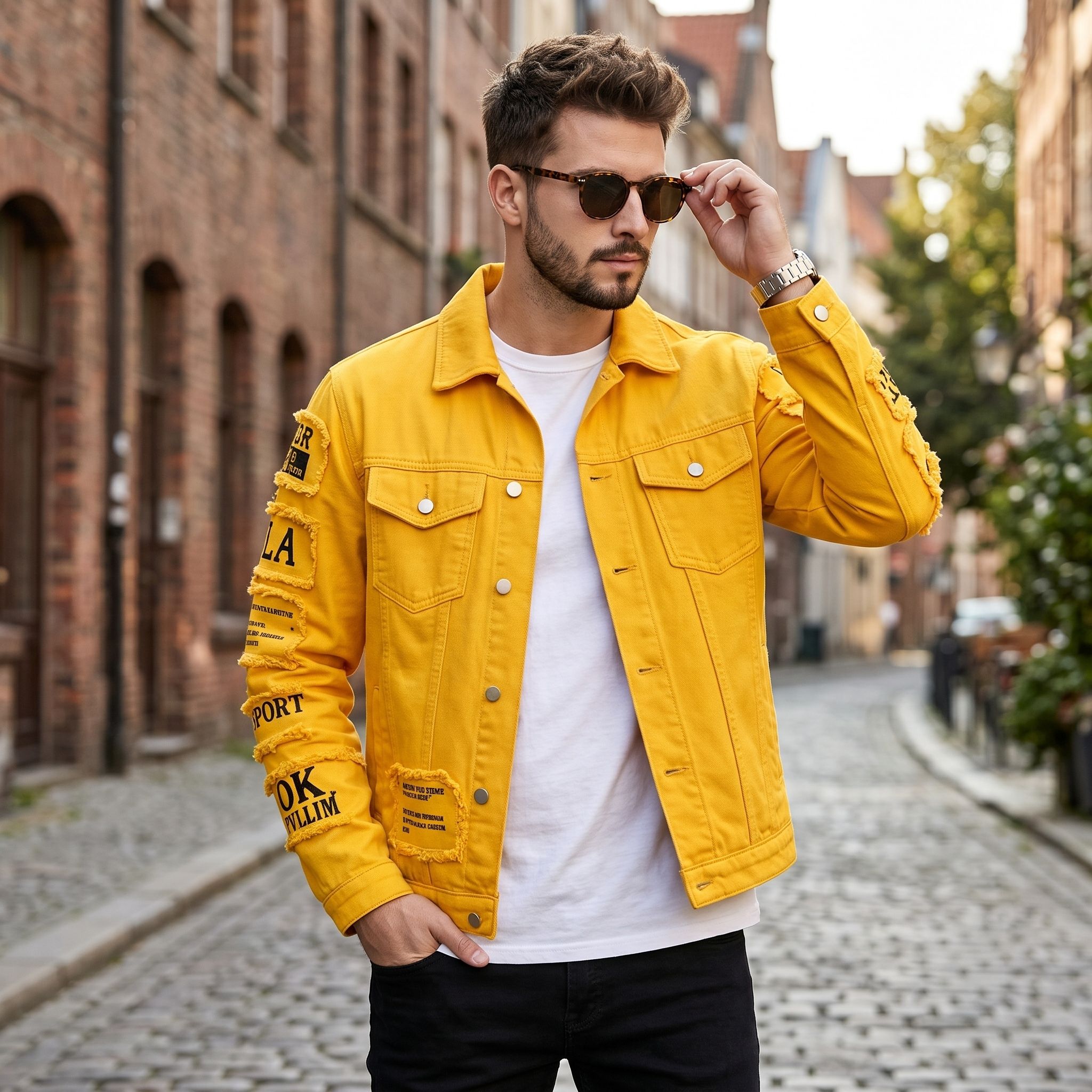 Giacca di jeans da uomo in sti - Streetwear Brand Denim recensione e prezzo